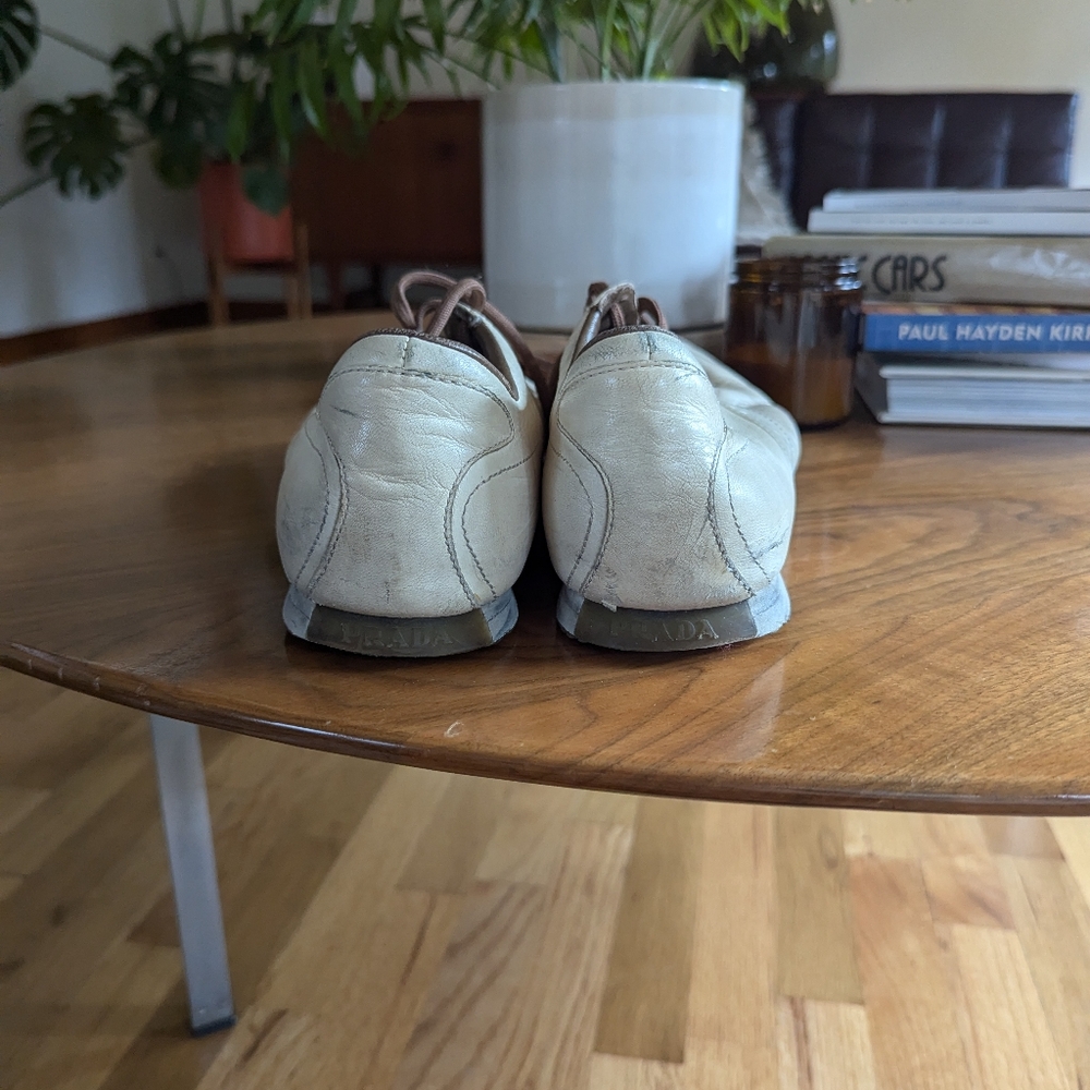 Prada Men's Cream and Brown Casual Shoes - Picture 4 of 7